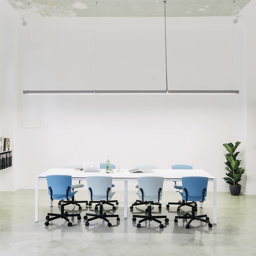 Tavolo contemporaneo - WAY  - Enea - in HPL / in melaminico / con supporto in alluminio