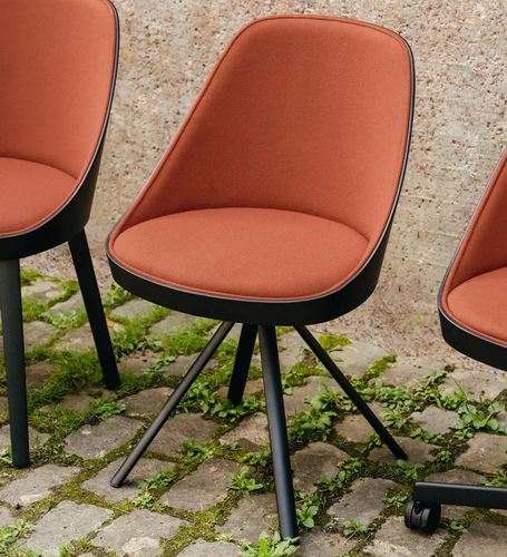 Sedia contemporanea - KAIAK SPIN - Enea - da interno / in tessuto / in compensato stampato