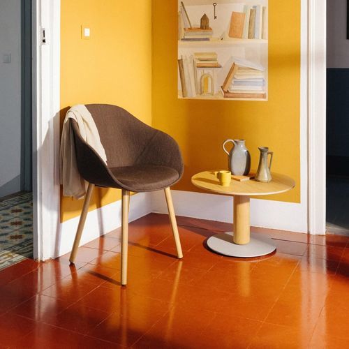Sedia contemporanea - Lore Wood - Enea - da esterno / da interno / in tessuto