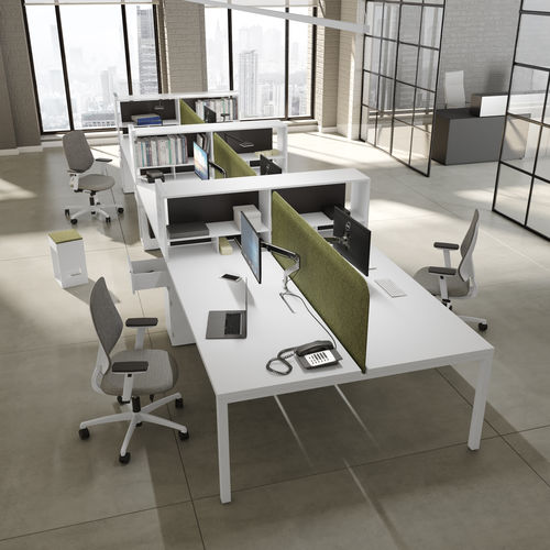 Scrivania per open space - JOINT + ASTERISCO IN  - ESTEL - da terra / da 4 persone / da 6 persone