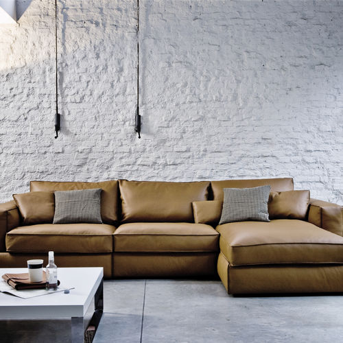 Divano modulare - CARESSE  - ESTEL - d'angolo / letto / contemporaneo