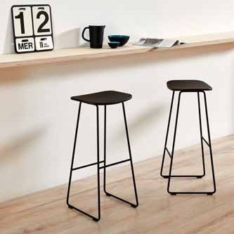 Sgabello da bar contemporaneo - LIGHT  - ESTEL - in nylon / con supporto in metallo / a slitta