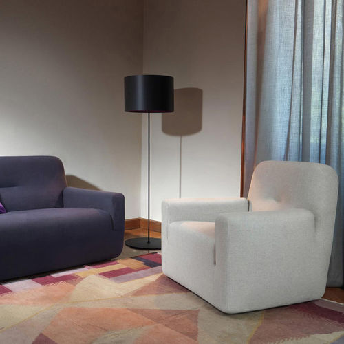 Poltrona contemporanea - CLUBINA - ESTEL - in tessuto / in pelle / in faggio