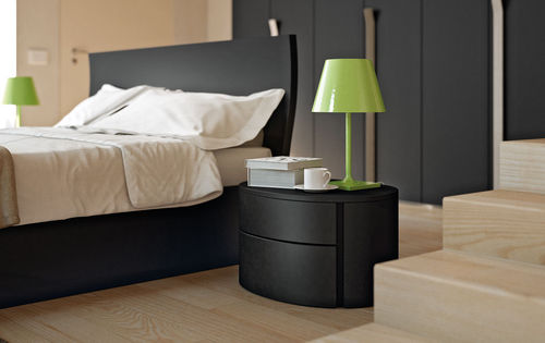 Comodino contemporaneo - WING - 3 - Faer Ambienti - in legno / ovale / per uso residenziale