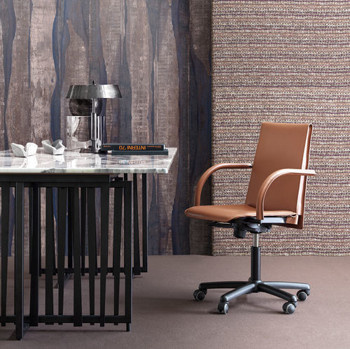 Sedia da ufficio contemporanea - RELAIX ABW - fasem - da interno / in pelle bovina / con supporto in alluminio