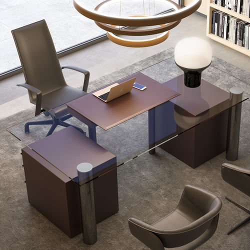 Scrivania direzionale - ABACO - fasem - da terra / contemporanea / in pelle