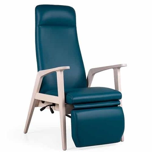 Poltrona contemporanea - KYARA MAD RCL RP - Fenabel- The heart of seating - in pelle / in legno / con poggiapiedi