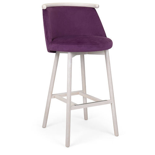 Sedia alta contemporanea - TAPE - Fenabel- The heart of seating - da interno / in velluto / con supporto in legno