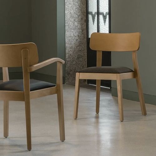 Sedia contemporanea - SUZANNE EMP - Fenabel- The heart of seating - da interno / in tessuto / con supporto in legno