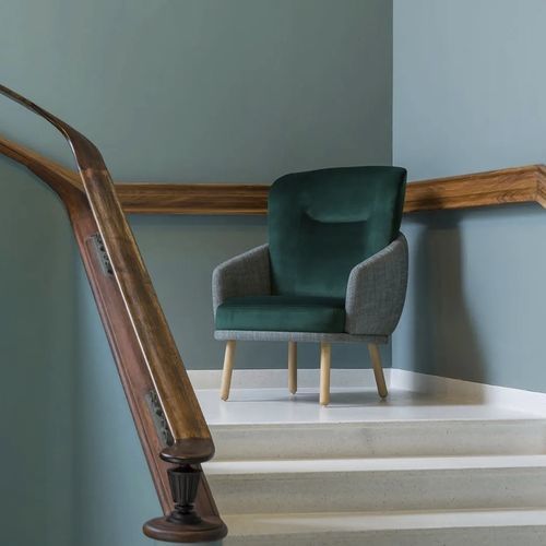 Poltrona contemporanea - COUTURE HIGH - Fenabel- The heart of seating - in tessuto / in faggio / a schienale alto