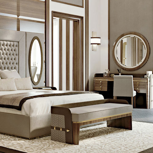 Panca fondoletto contemporanea - Metropol - Formenti - in tessuto / in pelle