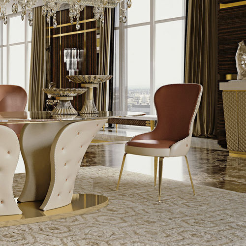 Sedia da pranzo contemporanea - Charme - Formenti - da interno / in tessuto / in pelle
