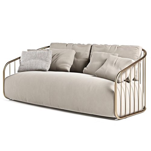 Divano contemporaneo - CHARLESTON  - Formitalia Group - in pelle / grigio / con supporto in metallo