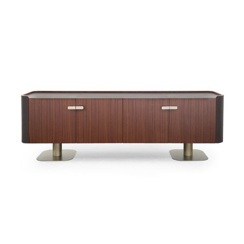 Mobile porta TV contemporaneo - OVERSEAS  - Formitalia Group - lowboard / in metallo / in pelle