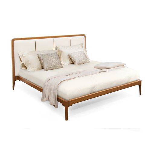 Letto matrimoniale - JULIA - Formitalia Group - contemporaneo / con testiera in pelle / in legno di latifoglie