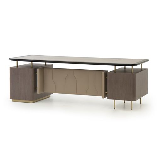 Scrivania direzionale - PANAMERA - Formitalia Group - contemporanea / in legno massiccio / in pelle