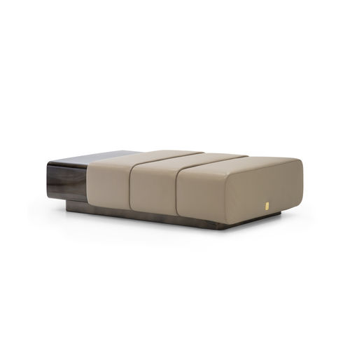 Tavolino basso contemporaneo - CIGAR - Formitalia Group - in pelle / con supporto in metallo / rettangolare
