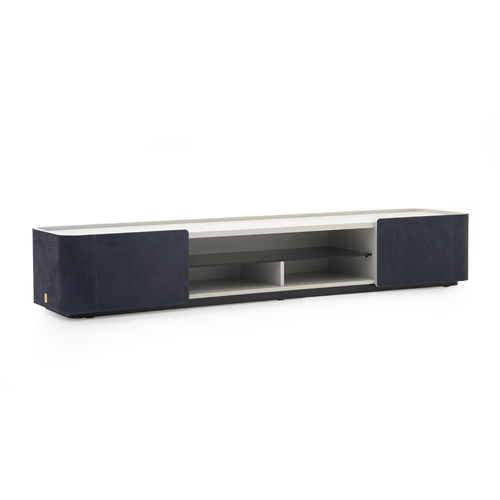 Mobile porta TV contemporaneo - DOWNTOWN  - Formitalia Group - lowboard / impiallacciato in legno / in pelle