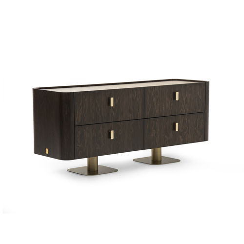 Cassettone contemporaneo - OVERSEAS - Formitalia Group - impiallacciato in legno / in pelle / per camera d'hotel