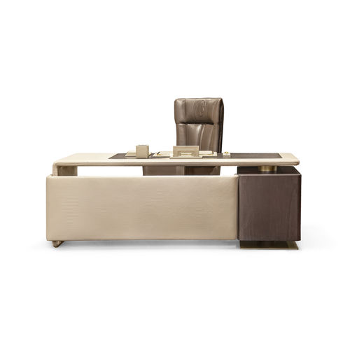 Scrivania direzionale - YANGOON - Formitalia Group - contemporanea / impiallacciata in legno / in pelle