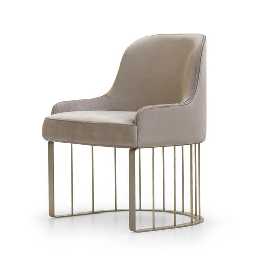 Sedia contemporanea - VITTORIA - Formitalia Group - da interno / in pelle / con supporto in metallo spazzolato