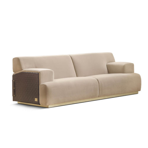 Divano contemporaneo - BOURBON - Formitalia Group - in velluto / in pelle / beige