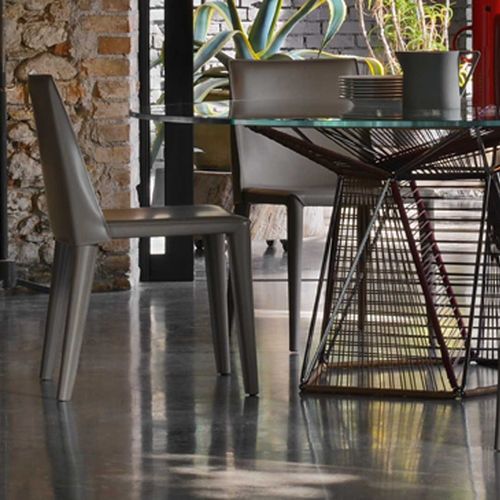 Sedia contemporanea - Dindi - Frag - da interno / in pelle / imbottita