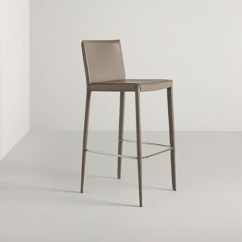 Sedia alta contemporanea - Lilly C - Frag - da interno / in pelle / con supporto in acciaio
