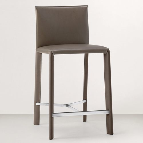 Sedia alta contemporanea - Blyn C - Frag - da interno / in pelle / con supporto in cuoio