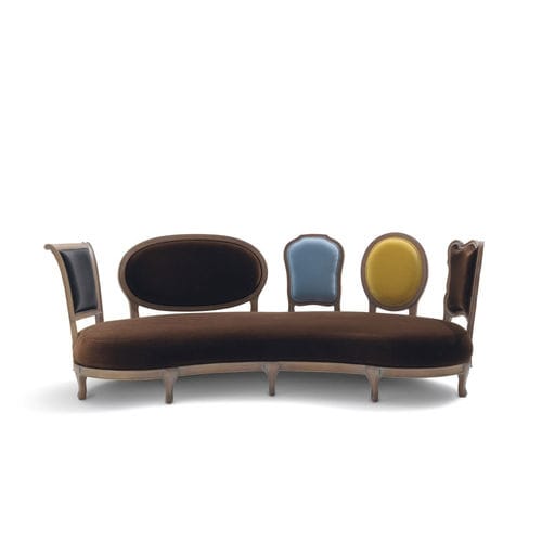 Divanetto imbottito in stile - BACK TO BACK - 5306 - Fratelli Boffi - in tessuto / per hotel / con schienale