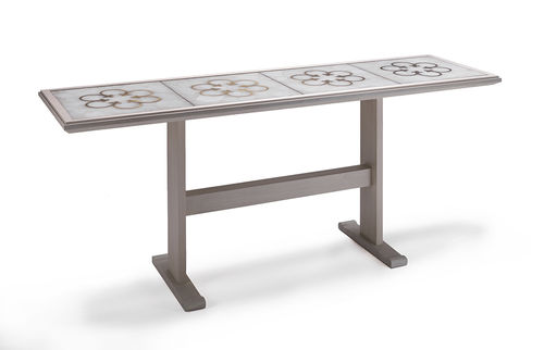 Tavolo alto contemporaneo - FOUR QUATREFOILS 6949 - Fratelli Boffi - in legno / con supporto in legno / rettangolare