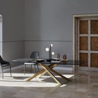 Tavolo contemporaneo - T50 BOSTON - Friulsedie Sud by Dalmasson - in metallo / rettangolare / antracite