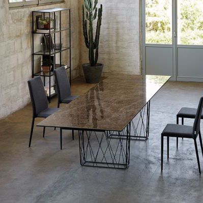Tavolo contemporaneo - T73 OSAKA - Friulsedie Sud by Dalmasson - in metallo / rettangolare / allungabile