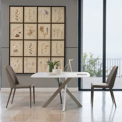 Tavolo contemporaneo - T25 GIOTTO - Friulsedie Sud by Dalmasson - in metallo / con supporto in metallo / quadrato