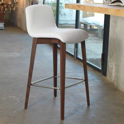Sedia alta contemporanea - MILO SG151FR - Friulsedie Sud by Dalmasson - da interno / in metallo / in ecopelle