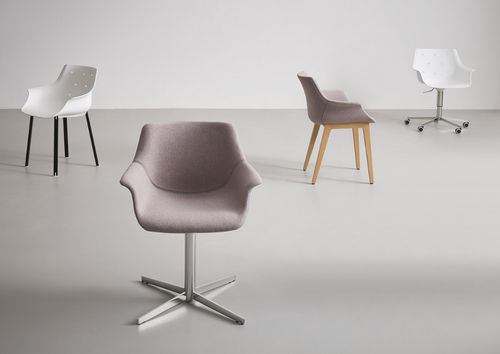 Sedia contemporanea - MORE L - Gaber - polimerica / con base a stella / girevole