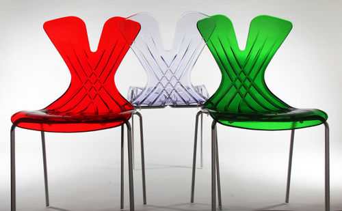 Sedia contemporanea - RABBIT - Gaber - in policarbonato / impilabile / per uso residenziale