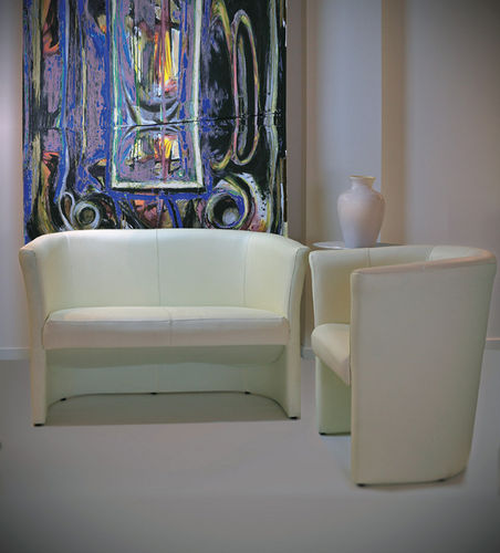Poltrona contemporanea - DUCA 1  - Gaber - in pelle