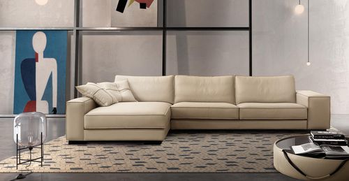 Divano modulare - BOND - Gamma Arredamenti International - contemporaneo / in pelle / marrone