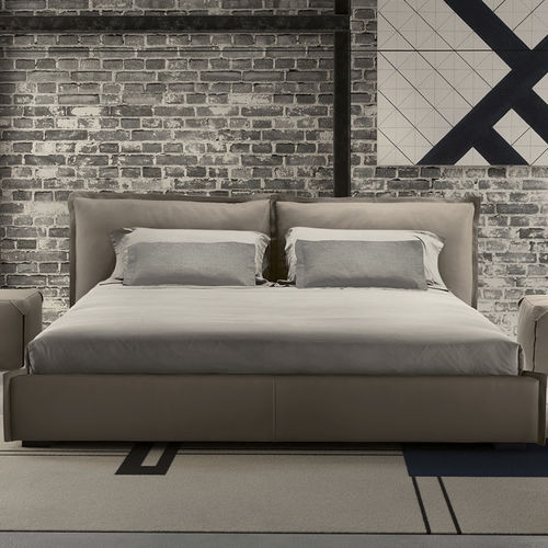 Letto matrimoniale - EDGE NIGHT  - Gamma Arredamenti International - contemporaneo / imbottito / con testiera imbottita