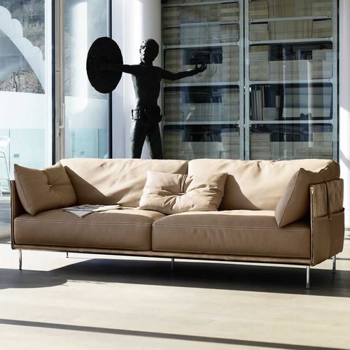Divano modulare - JACK - Gamma Arredamenti International - contemporaneo / in pelle / beige