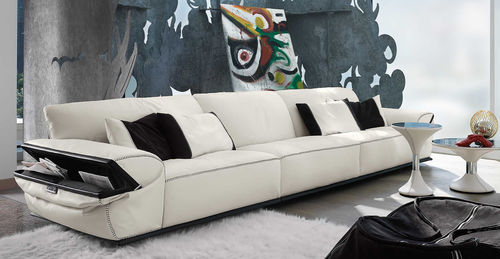 Divano modulare - LIMOUSINE - Gamma Arredamenti International - contemporaneo / in pelle / marrone