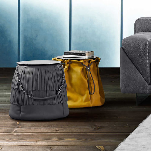 Sgabello design originale - SMART  - Gamma Arredamenti International - in pelle / imbottito / intelligente