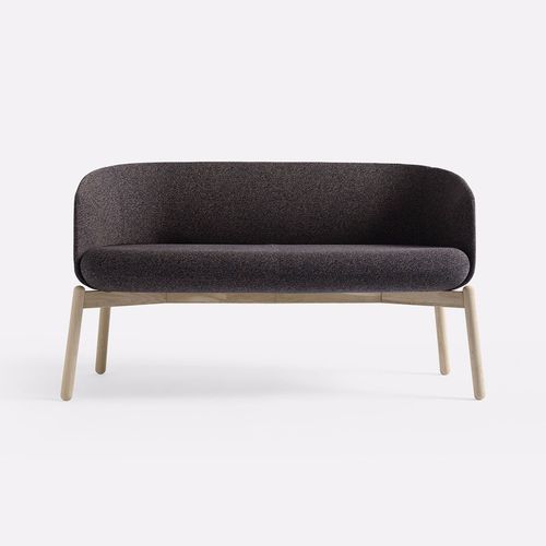 Divano contemporaneo - LOW NEST - + HALLE - in tessuto / marrone / nero