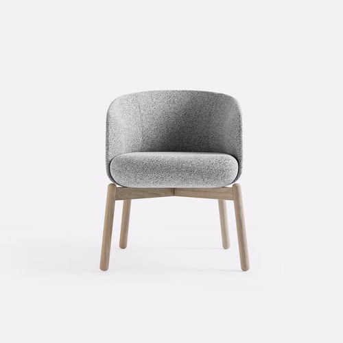 Sedia visitatore contemporanea - LOW NEST - + HALLE - da interno / in tessuto / imbottita