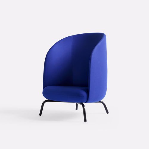 Poltrona visitatore contemporanea - EASY NEST - + HALLE - in pelle / a schienale alto / di privacy