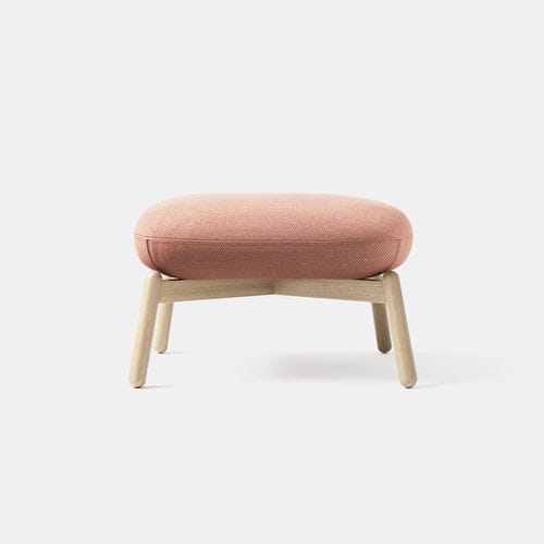 Ottomana contemporanea - EASY NEST - + HALLE - in tessuto / in rovere / quadrata