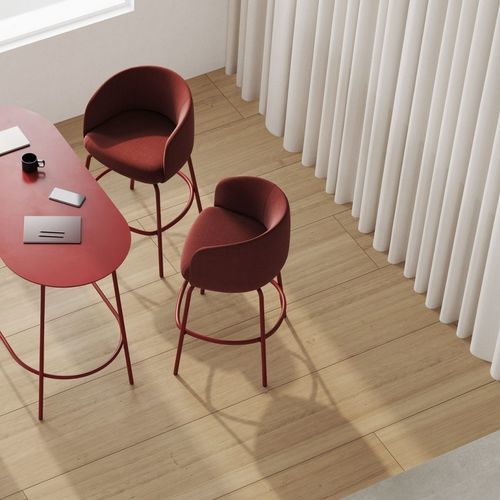 Sedia alta contemporanea - HIGH NEST - + HALLE - da interno / in tessuto / con supporto in metallo