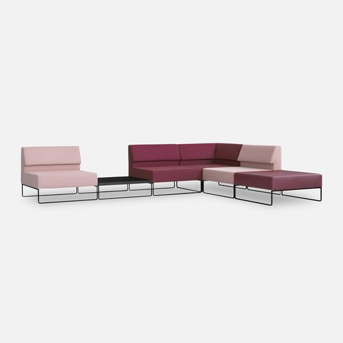 Divano d'angolo - COUCH - + HALLE - modulare / contemporaneo / in tessuto