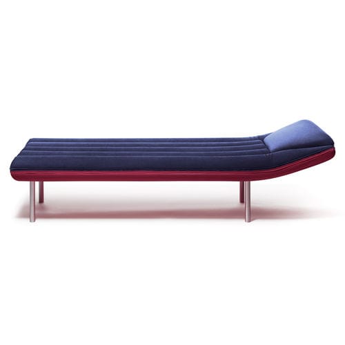 Chaise longue contemporanea - BLOW - Gufram - in tessuto / in acciaio / blu